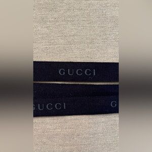 Authentic Gucci Black Ribbon with Subtle Logo